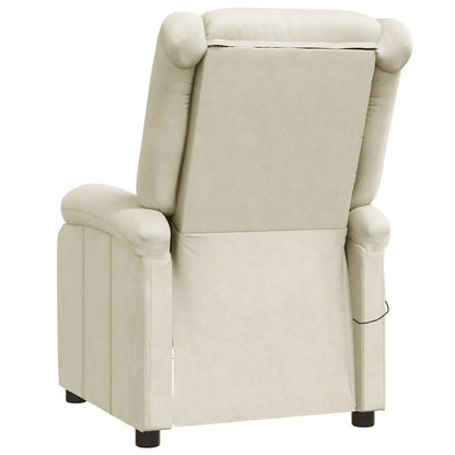 Massage Chair Cream White Faux Leather