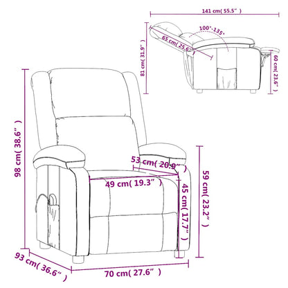 Massage Chair Cream White Faux Leather
