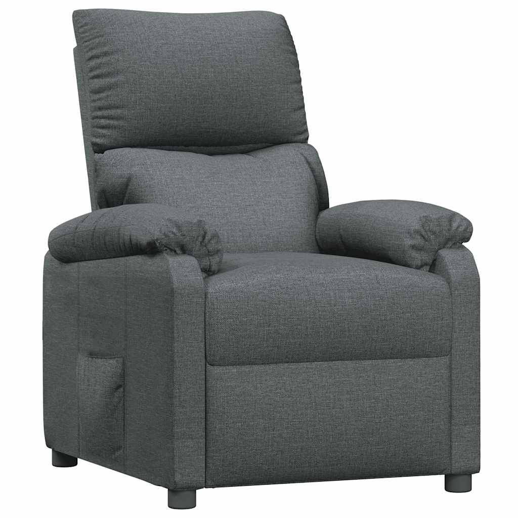 Recliner Chair Dark Grey Fabric
