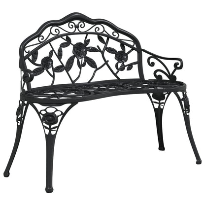 Patio Bench 39.4" Cast Aluminum Black