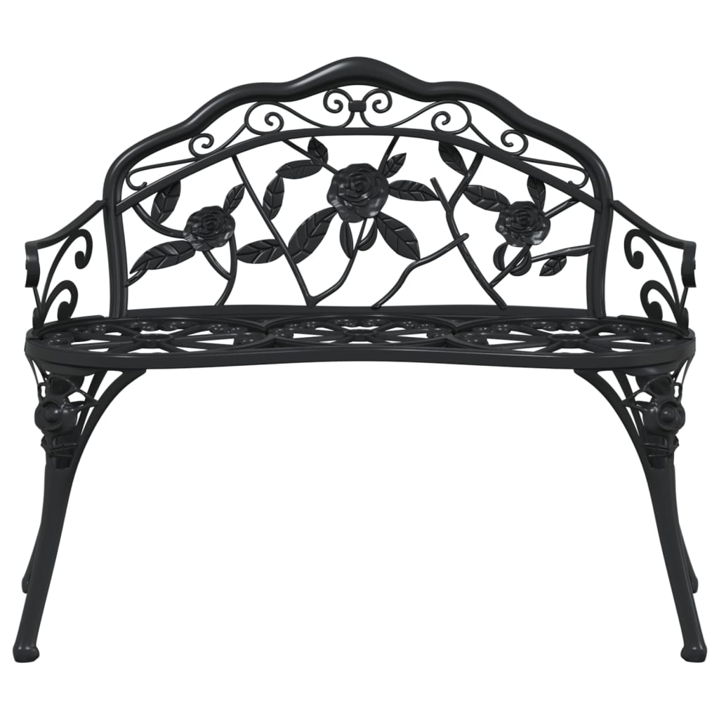 Patio Bench 39.4" Cast Aluminum Black