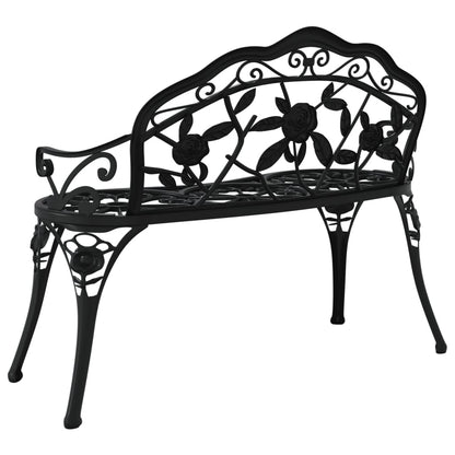 Patio Bench 39.4" Cast Aluminum Black