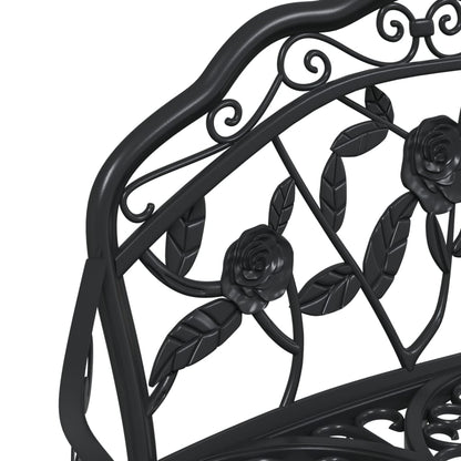 Patio Bench 39.4" Cast Aluminum Black