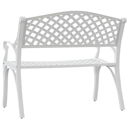 Garden Bench | White | Cast Aluminium, Cast Iron | Medium | Durable