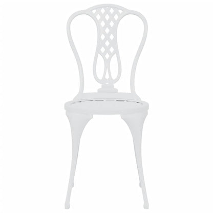 3 Piece Bistro Set Cast Aluminium White