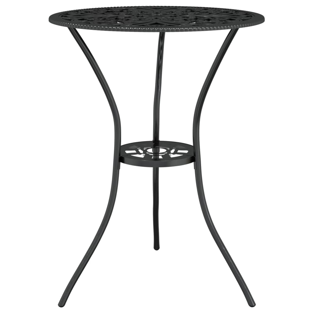 3 Piece Bistro Set Cast Aluminium Black