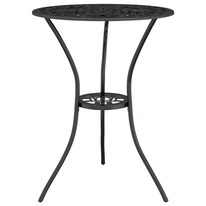 3 Piece Bistro Set Cast Aluminium Black