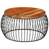 Coffee Table Ø68 cm Solid Reclaimed Wood