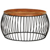 Coffee Table Ø68 cm Solid Reclaimed Wood
