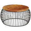 Coffee Table Ø68 cm Solid Reclaimed Wood