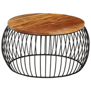 Coffee Table Ø68 cm Solid Reclaimed Wood