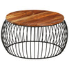 Coffee Table Ø68 cm Solid Reclaimed Wood