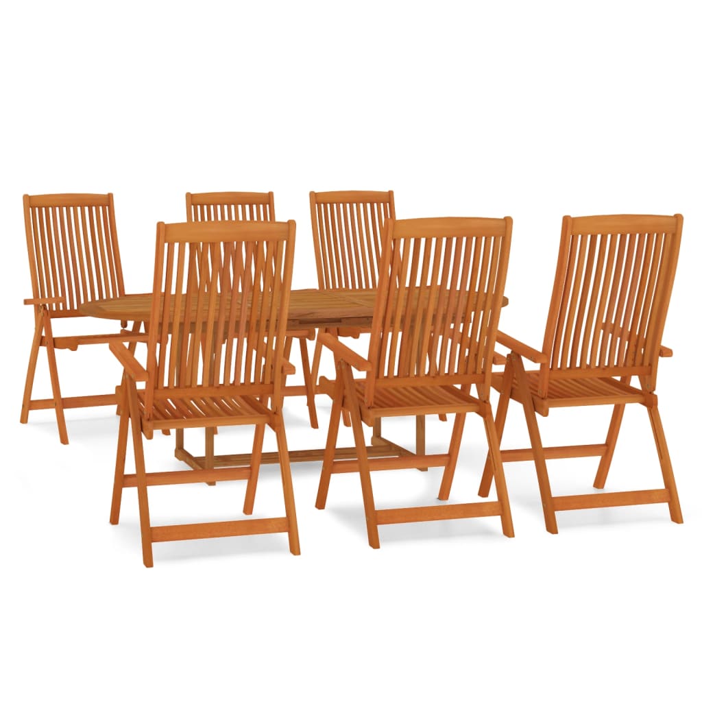 Garden Dining Set Reddish-brown Solid eucalyptus wood Medium