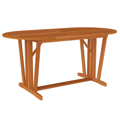 Garden Dining Set | Reddish-brown | Solid eucalyptus wood | 7 Piece Set