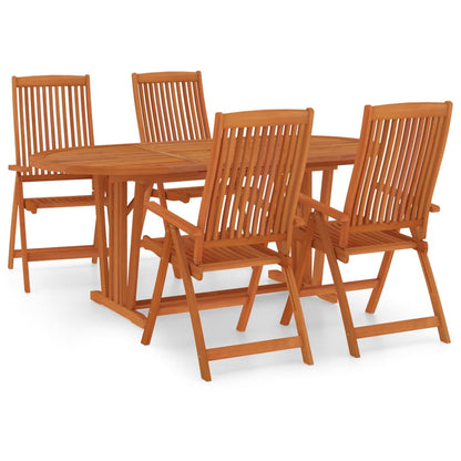 Garden Dining Set | Reddish-Brown | Solid eucalyptus wood | Medium