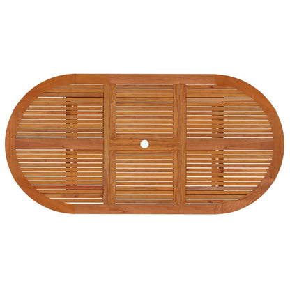 Garden Dining Set | Reddish-brown | Solid eucalyptus wood | Large