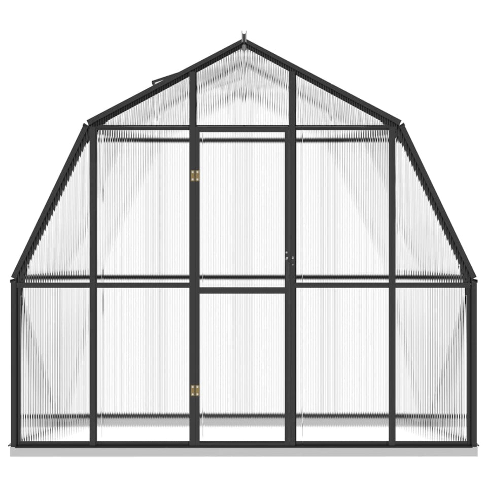 Greenhouse with Base Frame Anthracite 3.3 m² Aluminium