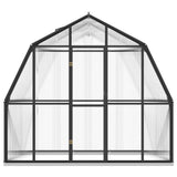 Greenhouse with Base Frame Anthracite 3.3 m² Aluminium