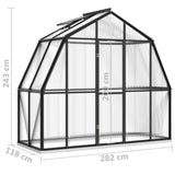 Greenhouse with Base Frame Anthracite 3.3 m² Aluminium