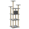 Cat Tree with Sisal Scratching Posts Light Grey 171 cm