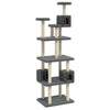 Cat Tree with Sisal Scratching Posts Dark Grey 188 cm