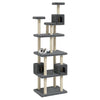 Cat Tree with Sisal Scratching Posts Dark Grey 188 cm