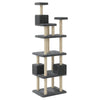 Cat Tree with Sisal Scratching Posts Dark Grey 188 cm