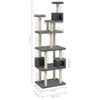 Cat Tree with Sisal Scratching Posts Dark Grey 188 cm