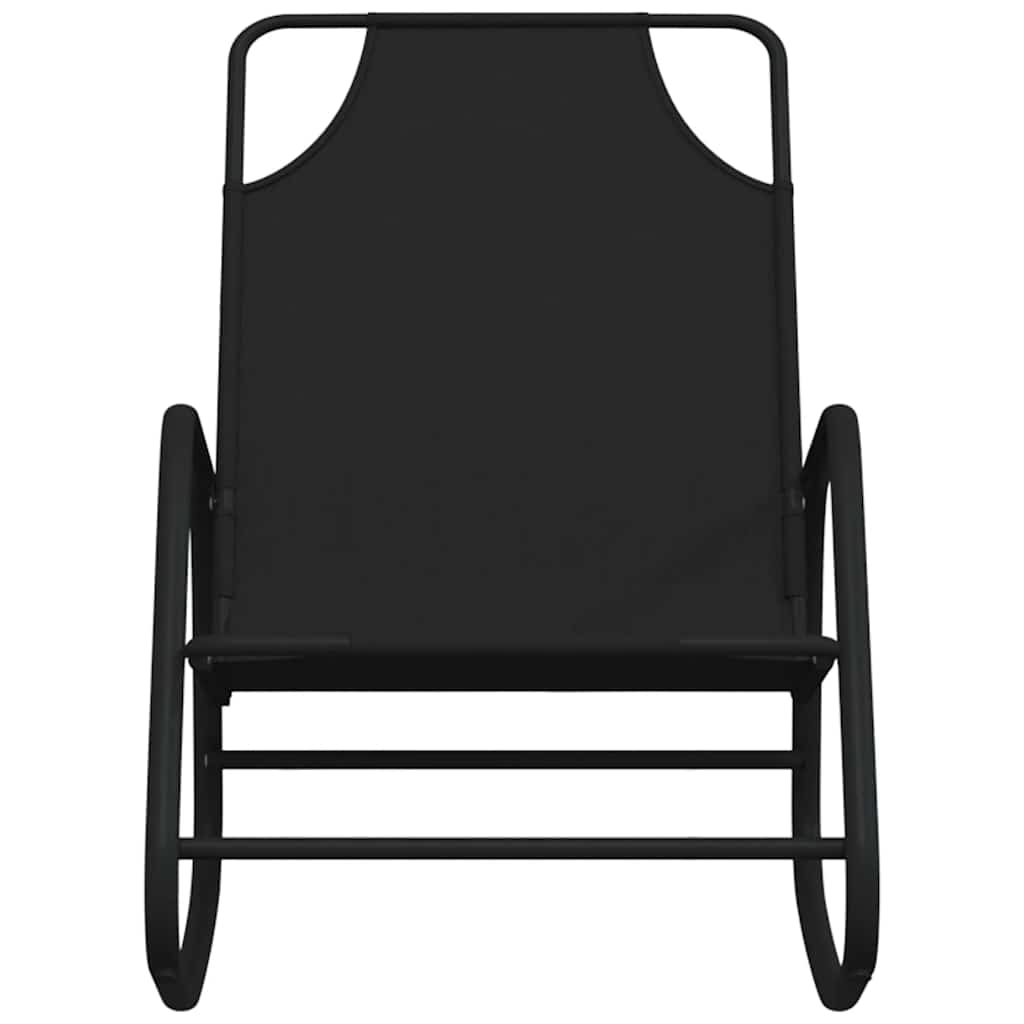 Sun Lounger | Set of 2 | Black | Powder-coated steel, textilene