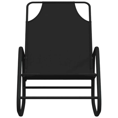 Sun Lounger | Set of 2 | Black | Powder-coated steel, textilene