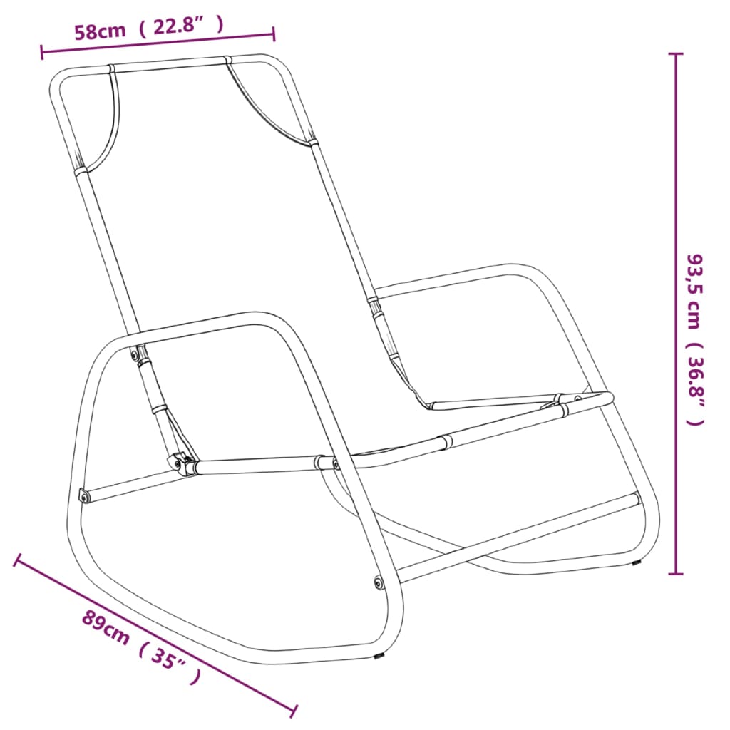 Sun Lounger | Set of 2 | Grey | Powder-coated steel, textilene | Standard