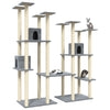 Cat Tree with Sisal Scratching Posts Light Grey 174 cm