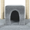 Cat Tree with Sisal Scratching Posts Light Grey 174 cm