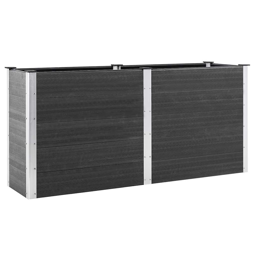 Garden Raised Bed 200x50x91 cm WPC Grey