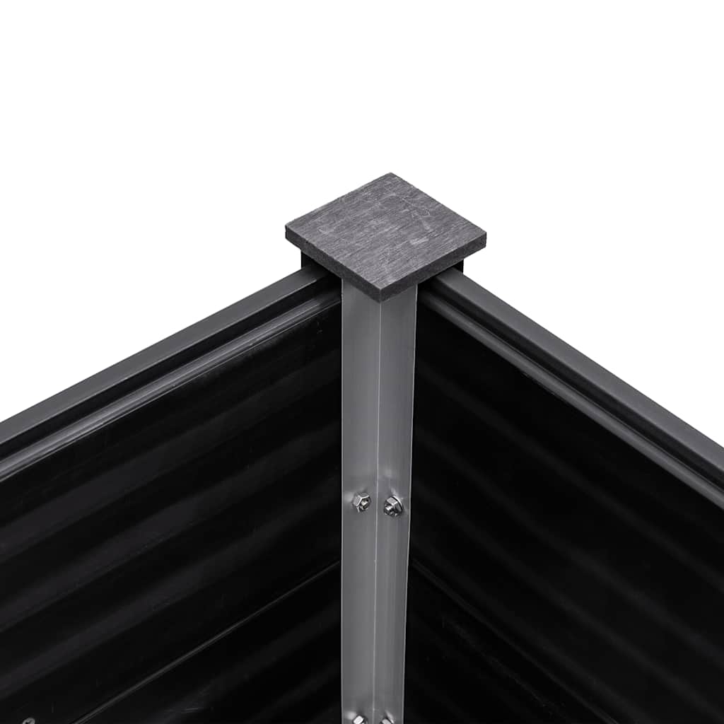 Garden Raised Bed 200x100x91 cm WPC Grey