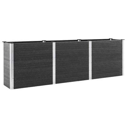 Garden Raised Bed Grey 300x50x91 cm WPC