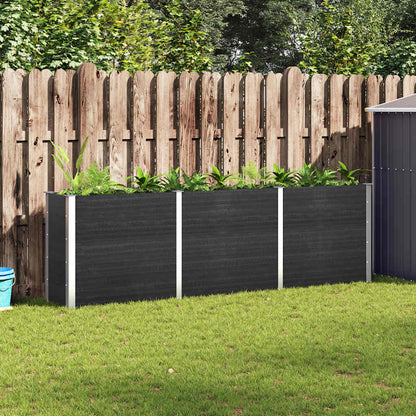 Garden Raised Bed Grey 300x50x91 cm WPC