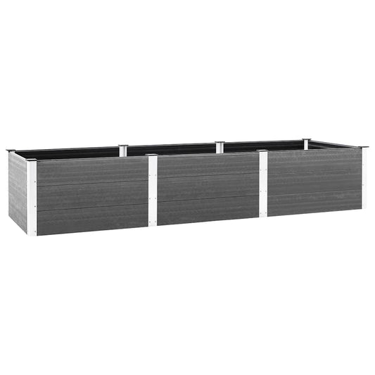 Garden Raised Bed | Grey | Wood plastic composite | Large |  Durable