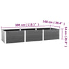 Garden Raised Bed Grey 300x100x54 cm WPC