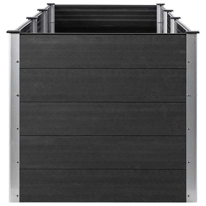 Garden Raised Bed 300x100x91 cm WPC Grey