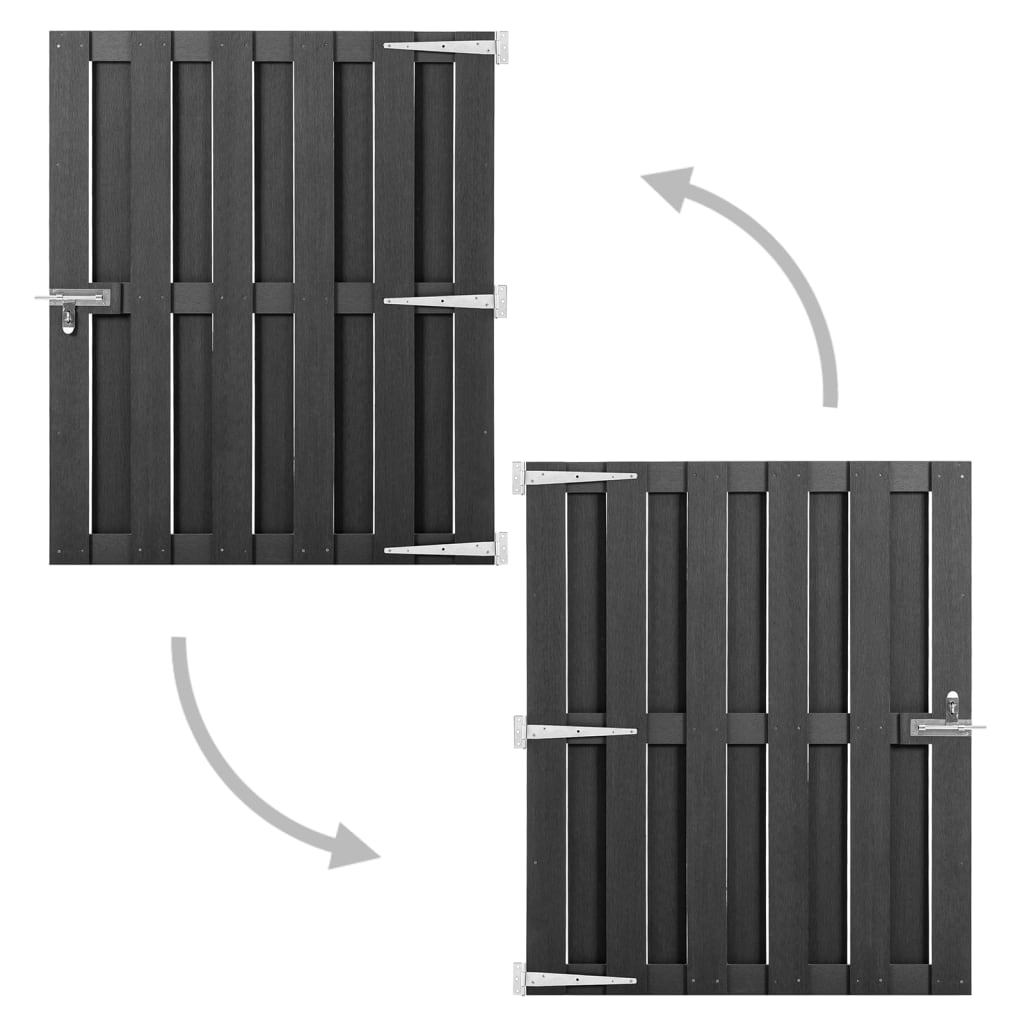 vidaXL Garden Gate WPC 39.4"x44.1" Gray