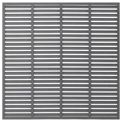 Louver Fence WPC 180x180 cm Grey