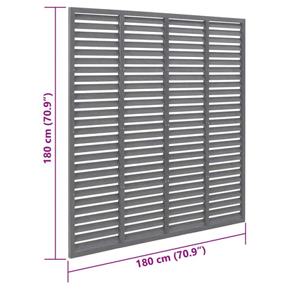 Louver Fence WPC 180x180 cm Grey