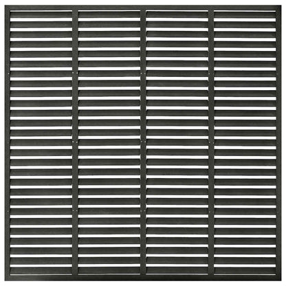 Louver Fence WPC 180x180 cm Dark Grey