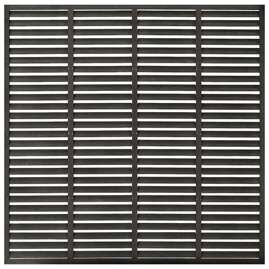 Louver Fence WPC 180x180 cm Dark Grey