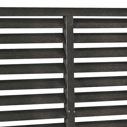 Louver Fence WPC 180x180 cm Dark Grey