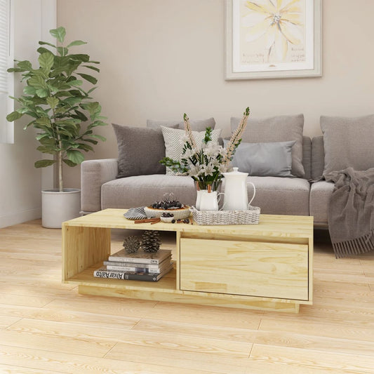 Coffee Table | Natural | Solid Pinewood | Medium | Storage | Coffee Table