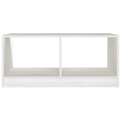 Coffee Table White 75x50x33.5 cm Solid Pinewood