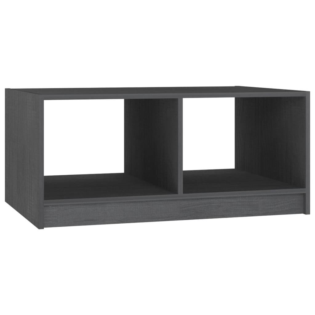 vidaXL Coffee Table Grey Solid Pinewood Medium Coffee Table