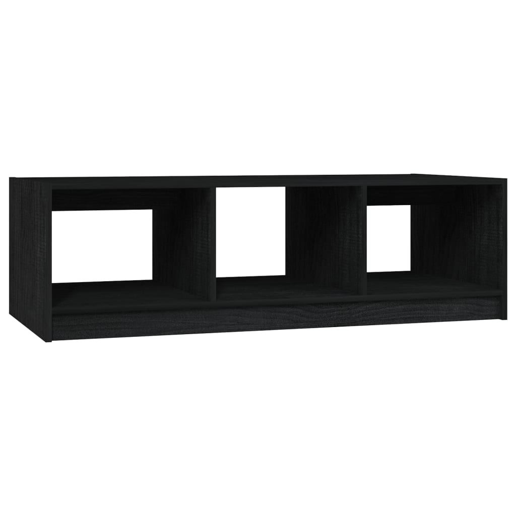 Coffee Table Black 110x50x34 cm Solid Pinewood